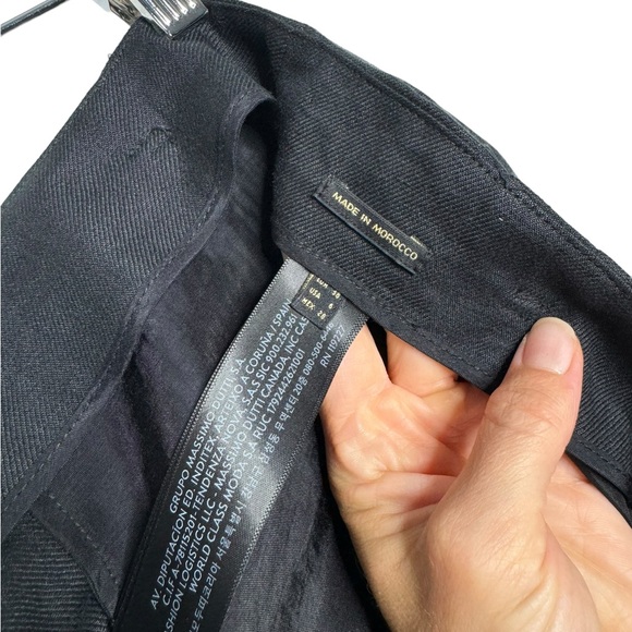Massimo Dutti | NWT 100% Flax Linen Pleated Shorts in Black US 6 - Picture 5 of 10